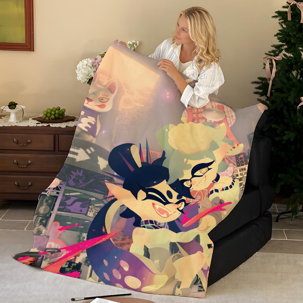 Game S-Splatoon Throw Flannel Blanket, Soft Warm, Durable & Washable cute Cool