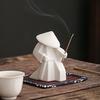 Incense Stick Burner Delicate White Porcelain Chinese Ceramic Samurai Censer Holder Home