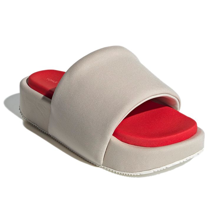 Adidas Y-3 Slide Bliss Unisex Sneakers Cream Off-White Red FZ4504