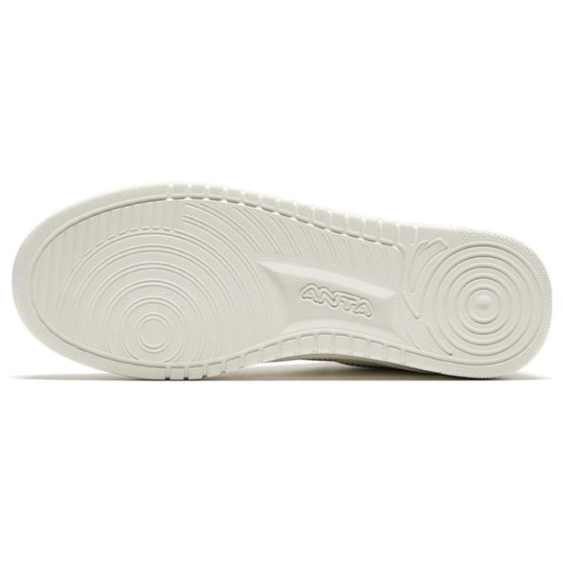 Anta Relaxed Anti-Slip Wear-Resistant Low-Top Skateboard Shoes Men's White Sneakers 912518001Q-1