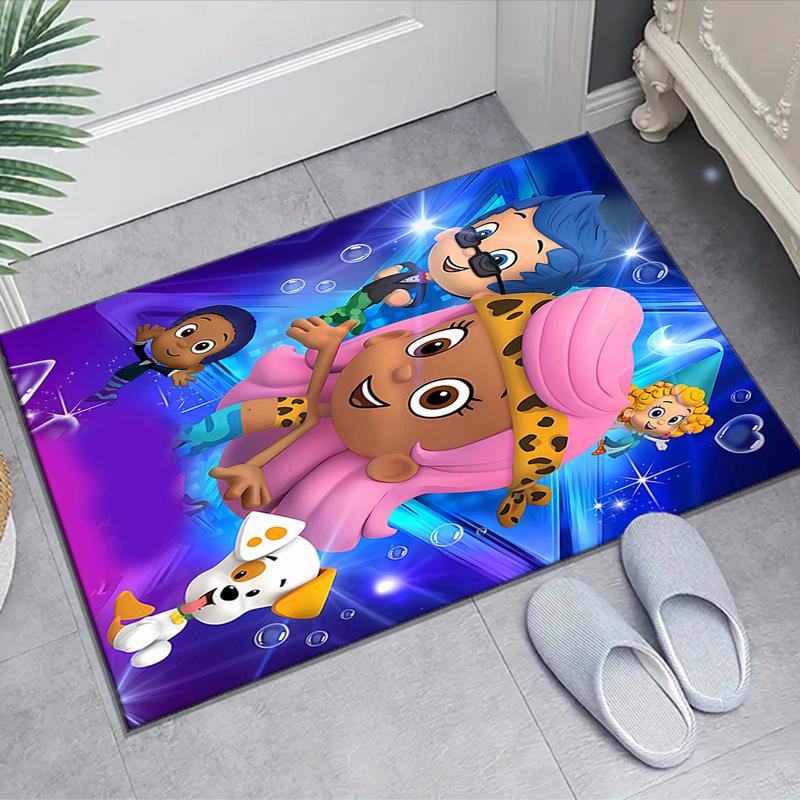 1pc Bubble guppies Design Area Rug - Non-Slip, Soft & Cozy Floor Mat for Living Room, Bedroom, Office - Indoor/Outdoor Decorative Carpet