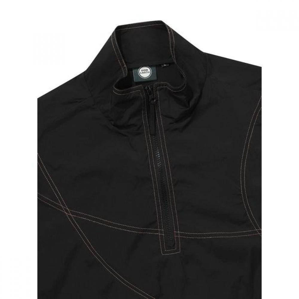 Earth Stitch Short Sleeve Anorak  Black 