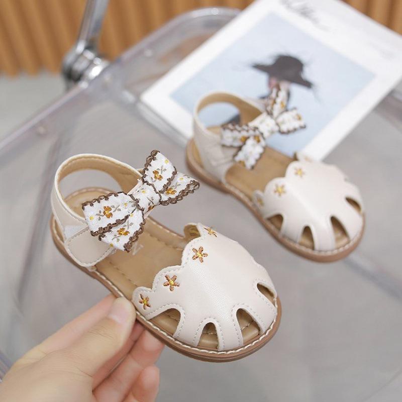 

Girls New Style Open-toe Sandals with Headband and Soft Sole, Fashionable Shoes 21 бежевый