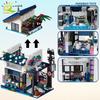 City Street View Seaside 3in1 Holiday Villa Model Construction Blocks DIY Seaside House Architecture Ornament Bricks Playthings