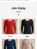 Men's V-Neck Cashmere Silk Velvet Thermal Underwear Set