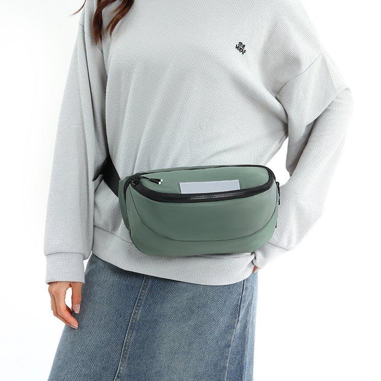 Sports Waist Bag for Men and Women, Casual Canvas Single-shoulder Crossbody Bag, Outdoor Waterproof Chest Bag, Versatile Small Crossbody Bag