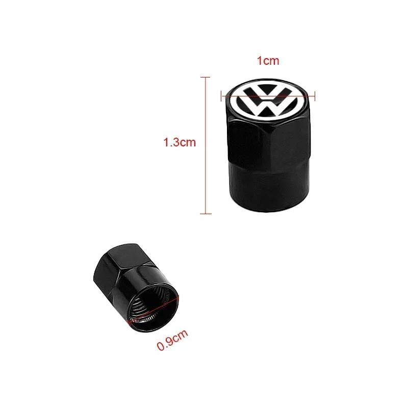 For Volkswagen VW Car Wheel Tire Valve Caps Tyre Rim Stem Covers Airdust Waterproof For Volkswagen Touran Golf-4 5 6 7 Passat Po