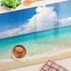 Tempered Multifunctional Decorative Glass Board Paradise Beach 80x52 Cm