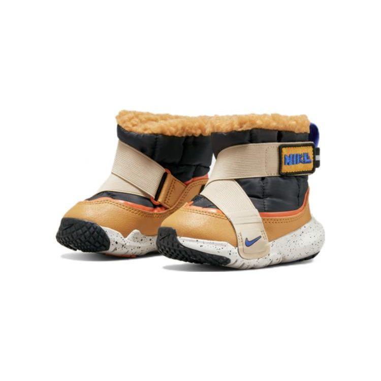 Nike Flex Advance Boot Bt 1 Non-Slip Wear-Resistant Warm Mid-Top Walking Shoes Baby Shoes Black Brown DO4659-040