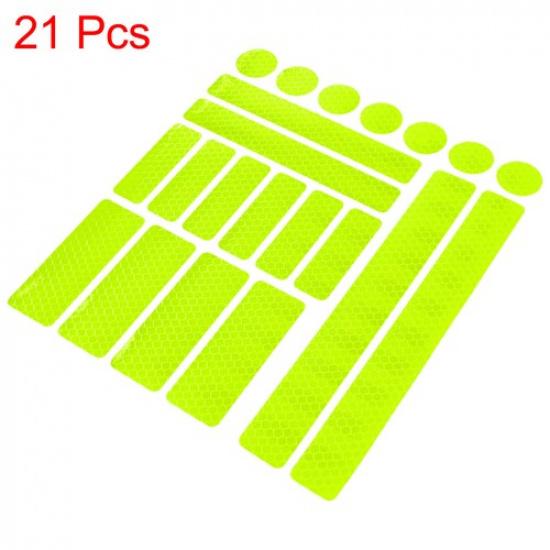 21pcs Yellow Reflective Safety Warning Tape for Car Bumper Stickers Decal