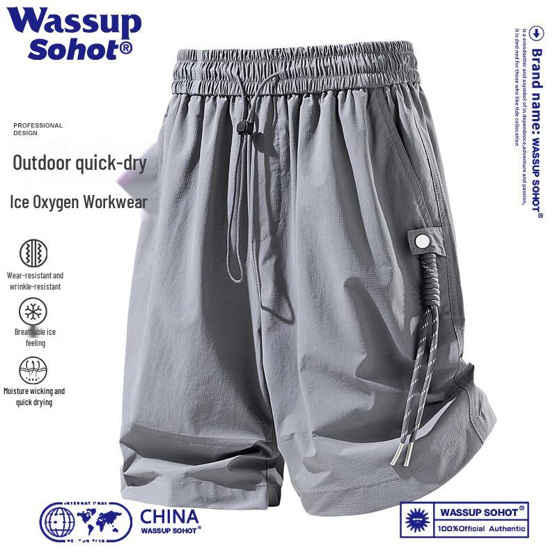 Wassup Sohot Men s Ice Silk Quick-Dry Casual Shorts XL
