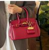 Borsa Kelly sensazione alla moda motivo litchi borsa da donna nuova borsa a tracolla versatile di grande capacità borsa portatile platino