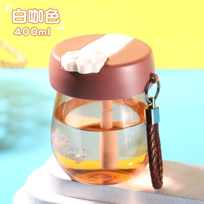 Water Bottle Summer Plastic Cup Portable Smart Cup Children's Cute Water Cup Student Cup Small Straw Cup