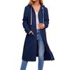 2025 Damen Große Größen Herbst/Winter Lockerer Reißverschluss Langer Strickjackenmantel