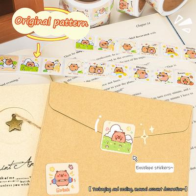 300/500 Pegatinas Capibara de Dibujos Animados Pegatina Graffiti Para Botella de Agua Portátil Equipaje Calcomanías para Portátil Decoración Regalo de Recompensa para Niños Juguete