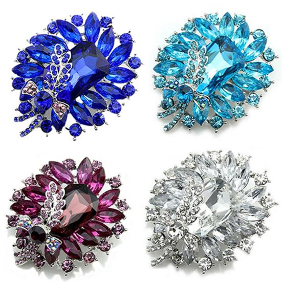 סיכת חתונה צורת פרח יוקרתית משטח חלק לטווח ארוך נשים מתנת סיכה