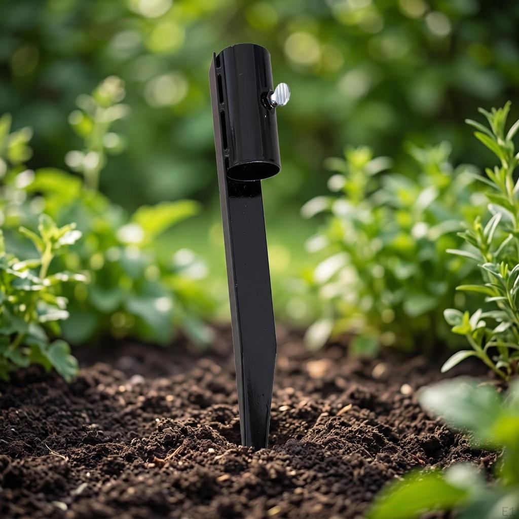 6 Pieces HeavyDuty Fence Post Anchor | Pointed Tapered End, Stake with Tightening Screw, Easy Soil