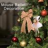Ballettmaus-Puppe Weihnachtsbaumschmuck für das Feiertagsfest 20cm Ballettänzerin Figur Hängedekoration