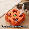 Fun Felt Cat Maze Box Interactive Puzzle Toy Anti-Bite Anti-Scratch Design Comes With Bell Ball Random Color Pet Play Accessory