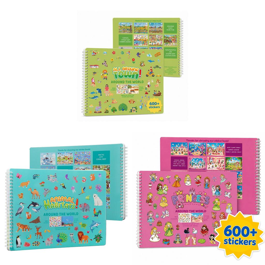 Childrens Traffic Sticker Book Coloring Activity Book With 600 Stickers For Ages 3 To 8