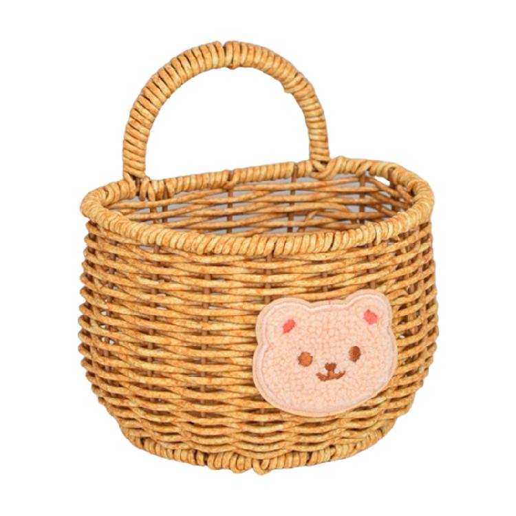 Стильная корзина для хранения косметики из искусственного ротанга Функциональные и портативные органайзеры Идеально для туалетного столика или организации в путешествии 1060₽