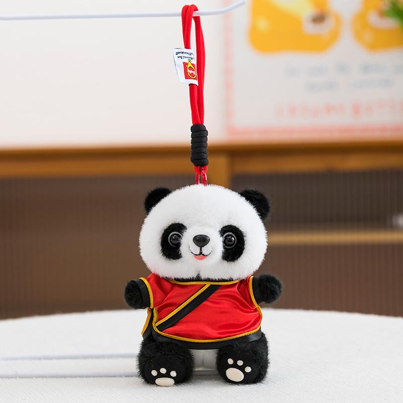 Chinese Style Cute Panda Pendant Plush Toy with Logo