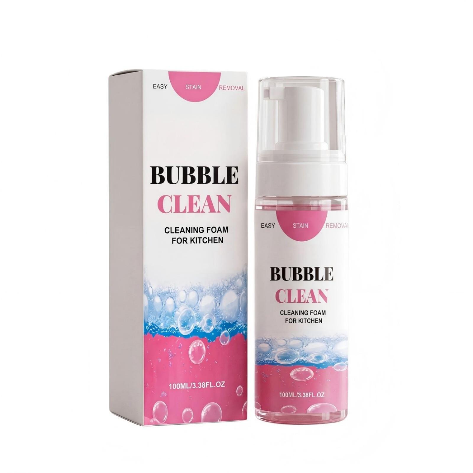 

Bubble Clean Kitchen Cleaning Foam Easy to Use Foam Cleaner for Kitchen Surfaces Removes Dirt and Grease Effectively 100ml Bottle One Size білий