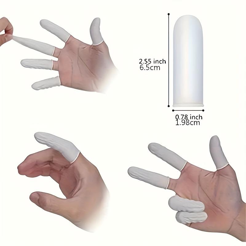 20/200pc Rubber Finger Protector Covers Wear-Resistant Highly Elastic Anti-Slip Latex Finger Cots for Electronics Medical Protec 5