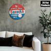 Vintage Metal Tin Sign 8 Inch Round Wall Art Retro Home Bar Cafe Decor Aluminum