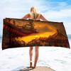 Oversized Microfiber Sand Free Towels Pool Beach Towels Quick Dry Beach Towel Chinese Style Beach Towel for Women and Men