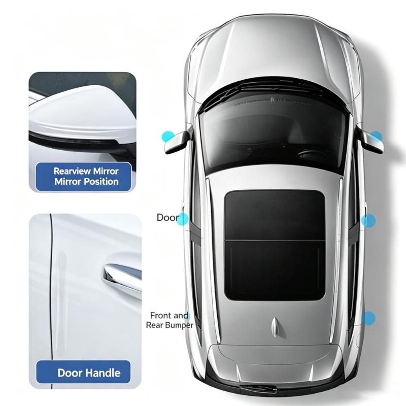 Vehicle Door Edges Guard Strips, Flexible PVC Door Bumper Protectors with Peels-and-Stick Setups for Everyday Car Owners