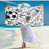 Ultra-Soft Beach Towel with Soccer Theme,Ideal for Pool - Camping, Diving - Perfect Travel Essential, Vibrant Beach Towel.
