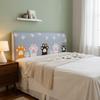 Elastic Bed Head Cover Cartoon Dustproof Bedside Cover Skin-friendly Feel Cat Pattern Bed Back Dust Protector Cover for 1.5m Bed