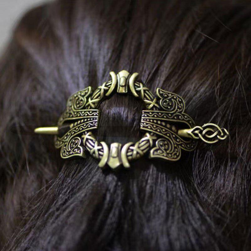 Kaiyi Women's Nordic Viking Hollow Hairpin - Norwegian Style & Fashionable