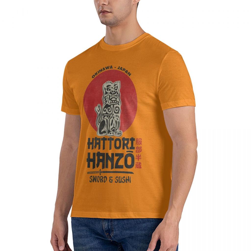 Hattori Hanzo Kill Bills Printed T-Shirt Funny Mens Short Sleeve Loose Oversized Tees