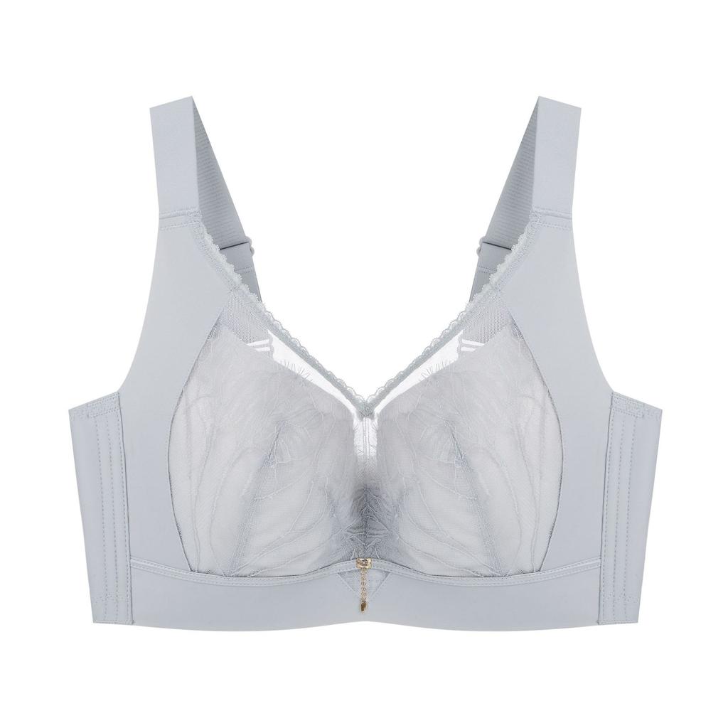 Large-sized Women's Latex Bra Gathering and Adjusting Side-retraction Accessory Bra Push Up Bra