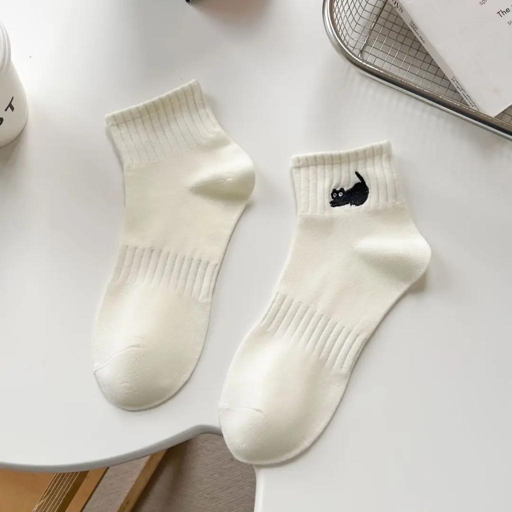 Damen Frühlings Sommer Mittelschaft Baumwollsocken Niedliche Katzen Socken Koreanische Mode Süßer Stil Kawaii Calcetines Animalitos Für Mädchen Geschenk