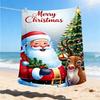 1pc Christmas Santa Claus Outdoor Blanket - Lightweight Flannel Throw For Travel, Camping, Gifts For Family Or Friends Yy251114254