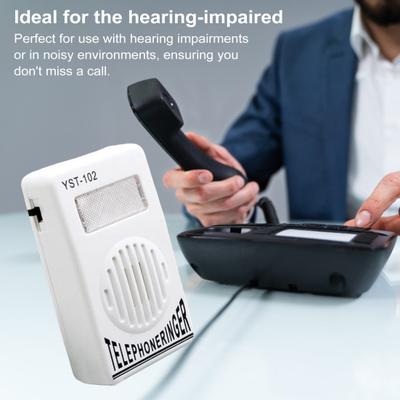 Extra-lauter Telefonklingel-Verstärker, einstellbare Frequenz, kompaktes Design, tragbarer Telefonklingel-Verstärker, Klingel