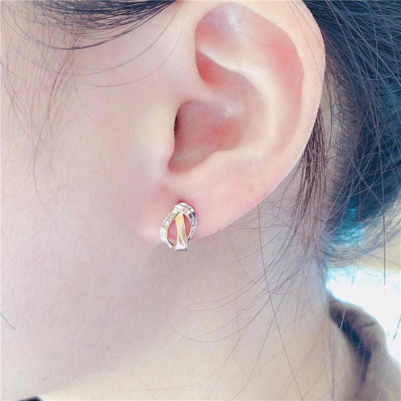 Purple Gold Earrings, Classic Temperament, Fashion Personality, High-End Design, Women'S Rose Gold-Plated Ear Buckles