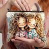 1pc Cute Girls' Makeup Bag - Portable Linen Cosmetic Pouch | Vibrant Cartoon Design, Travel, Vacation, Business