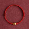 Fashion Handmade Woven Red Rope Bracelet For Couple Lucky Gold Color Calabash Charm Bracelet Good Fortune Bracelet New Year Gift