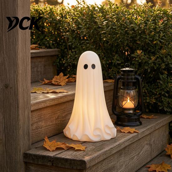 Innen Außen Party Deko Leuchtender Geist Halloween Lampe, 3D Gedruckte LED Figur, Atmosphärische Schlafzimmerlampe Leuchtende Tischdekoration für