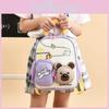 Kids School Backpack With Bear Animal Pattern And Padded Shoulder Straps For Preschool Children