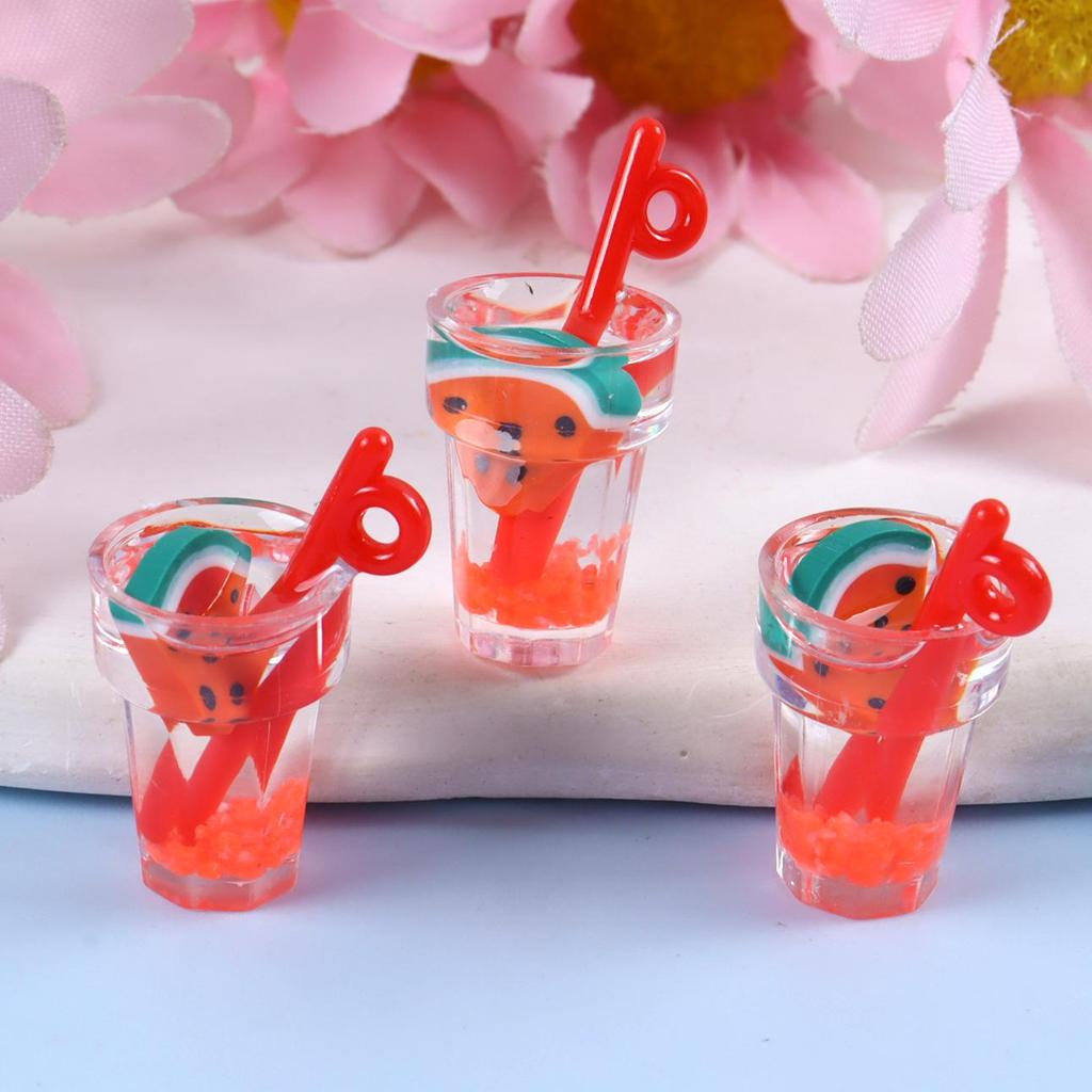 Leuchtende Mini-Getränkeflasche aus Kunstharz, DIY-Miniatur-Milchteetasse, Ornament, 3D-Lebensmittelspielzeug