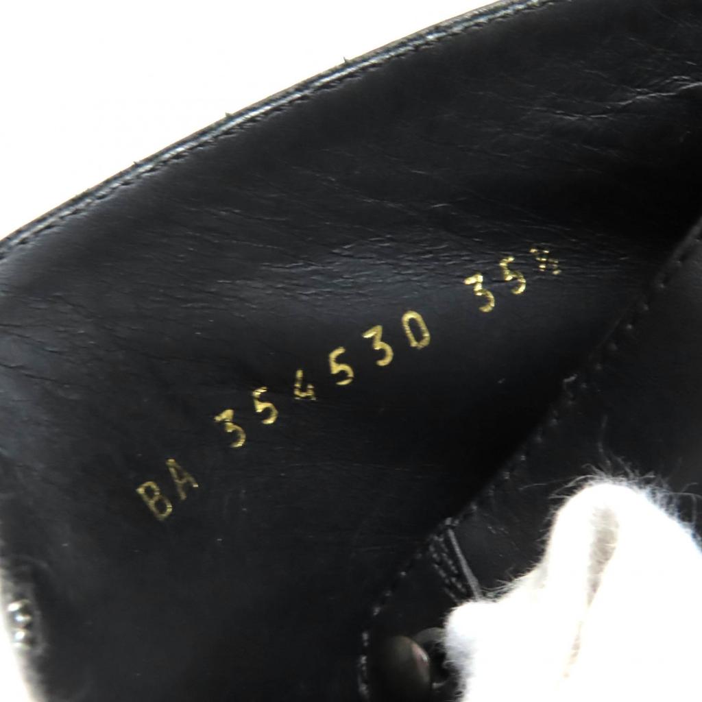 Great SAINT LAURENT PARIS short boots Lace-up Leather black Women 35.5 354530 Used