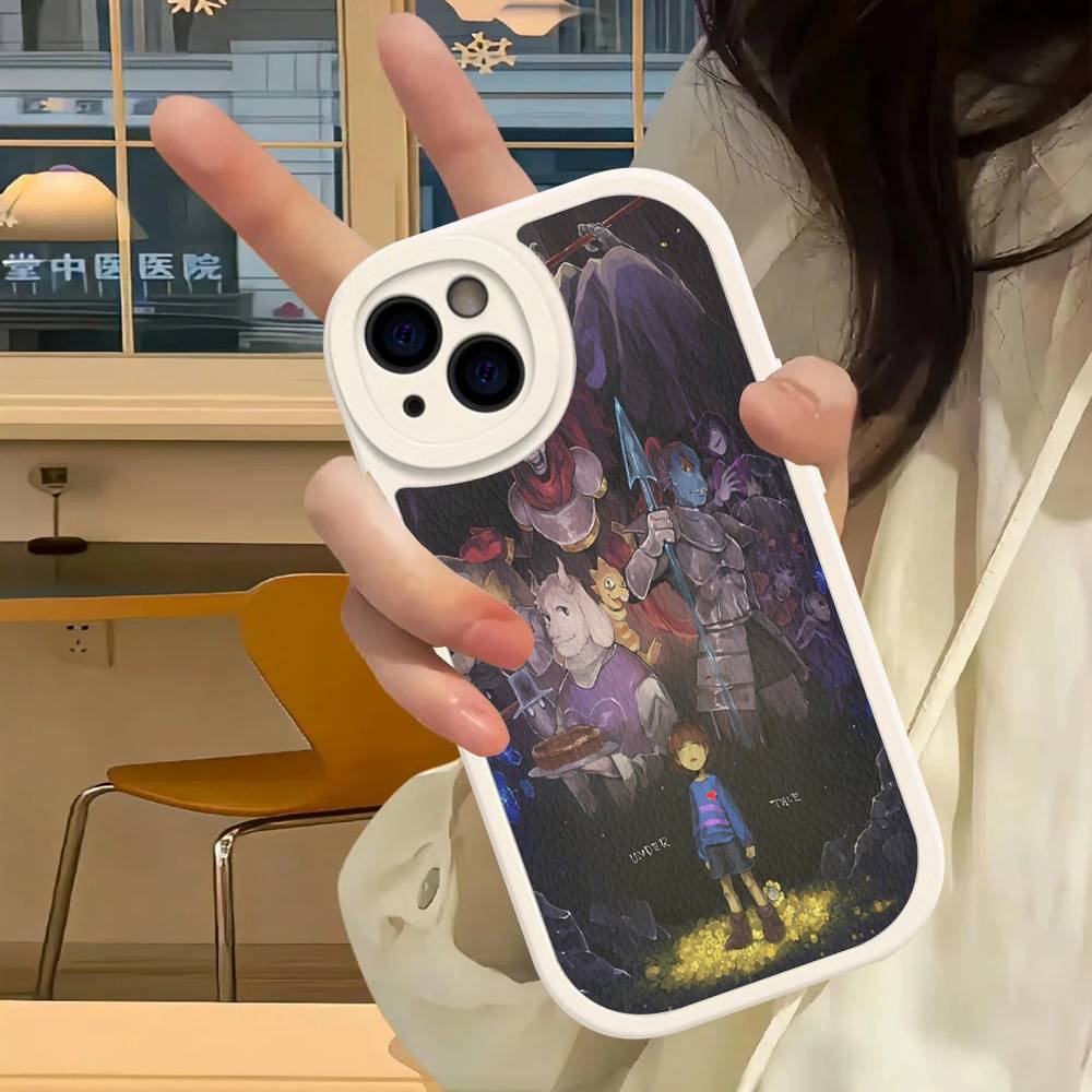 Hot Video Game U-Undertales Leather Phone Case For IPhone 16 16e 15 14 13 12 11 Pro Max Plus Mini Cover