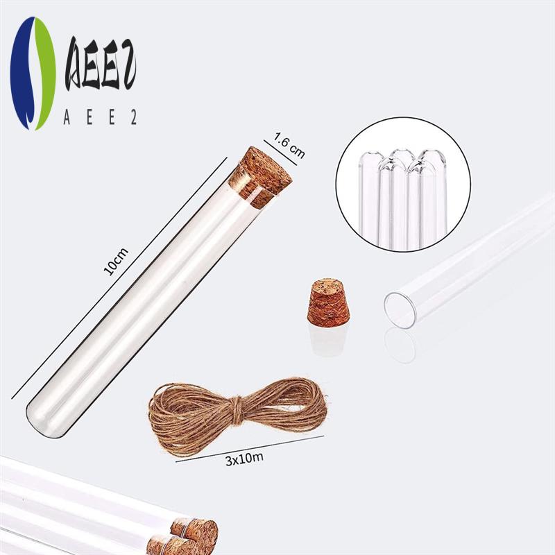 

AEE2-100 Test Tube With Cork With Cork Plastic For DIY Craft Candy Liquids Spices Flowers прозрачный