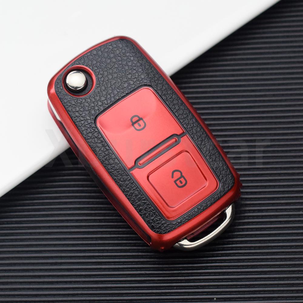 For VW Volkswagen Golf 4 5 6 MK4 Amarok Polo Bora Jetta Altea Alhambra Passat Beetle Caddy Tiguan TPU Car Key Case Cover Shell