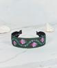 Maia Pearl Flower Jacquard Hairband A-Plain Green
